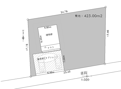 建物配置予想図 プラン[ 1 ]